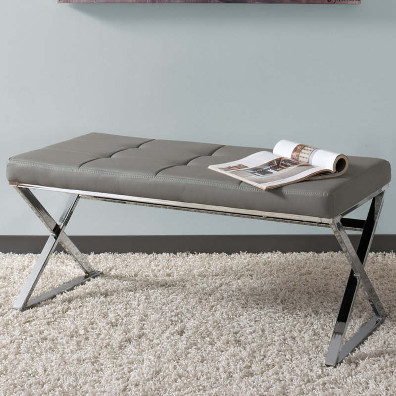 Orren Ellis Onya Modern X Shaped Bench & Reviews Wayfair